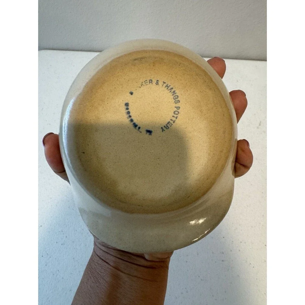 Stoneware Pottery Spoon Rest Apples Texas Country VTG 80s